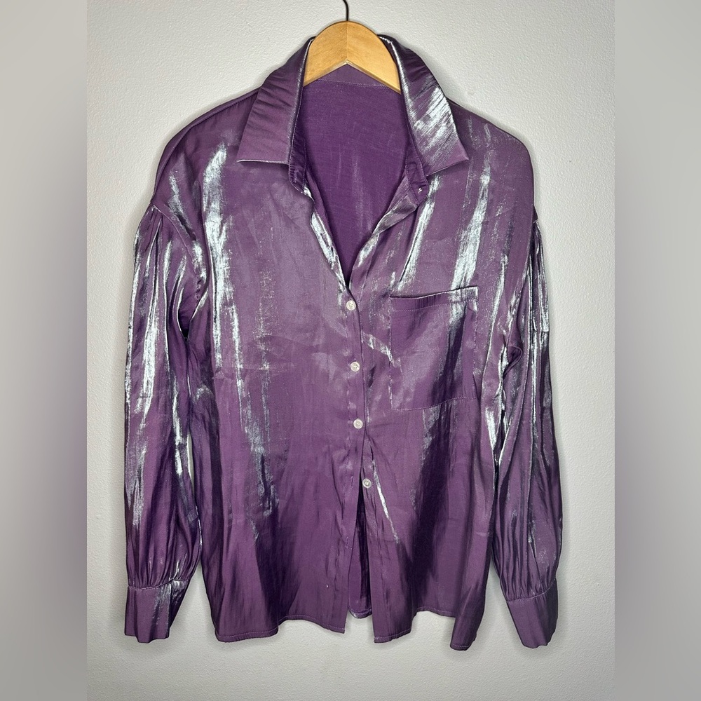 Duochrome Purple Button Down (L)
